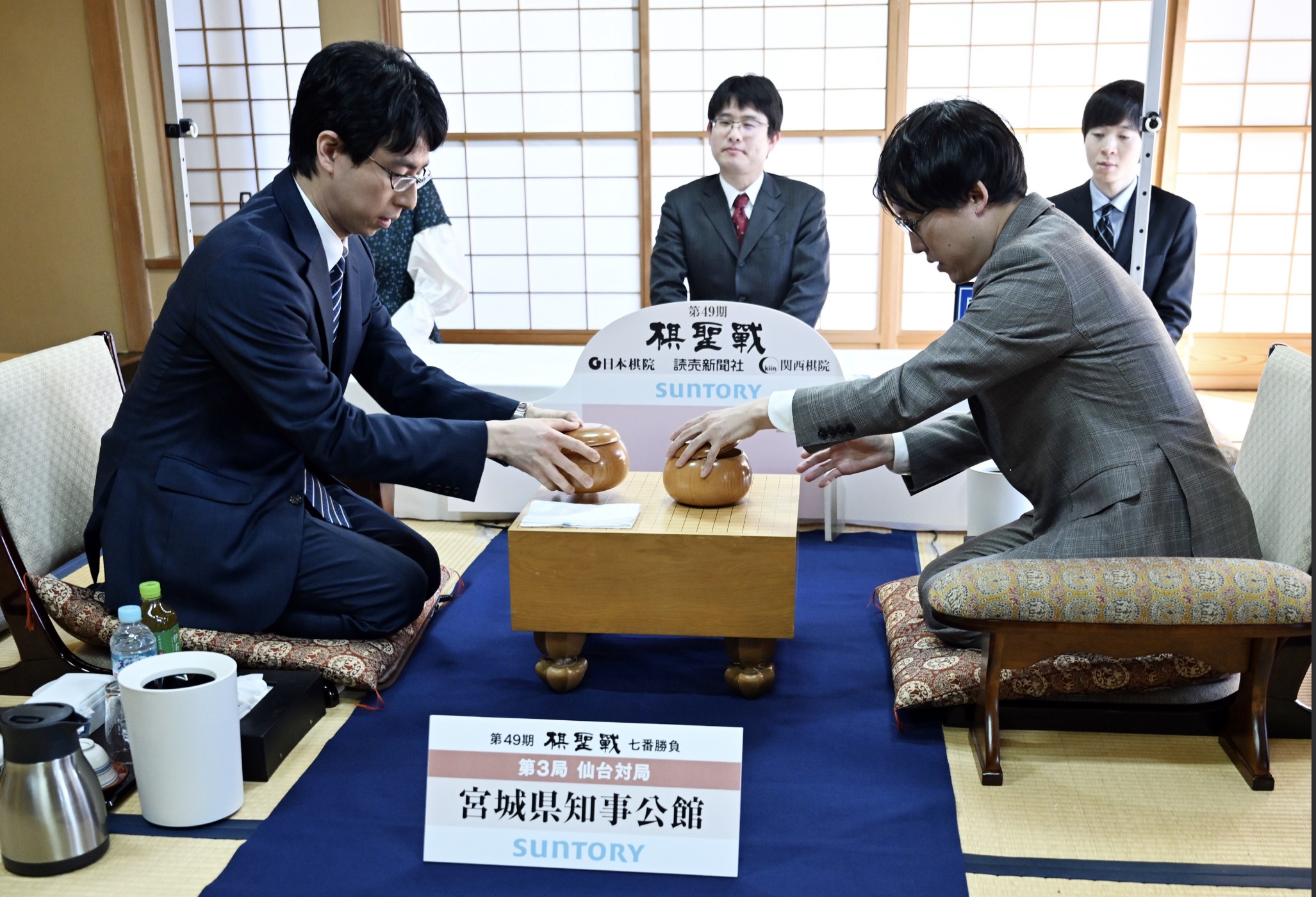 第49期棋聖戦七番勝負第3局 対局室検分と前夜祭