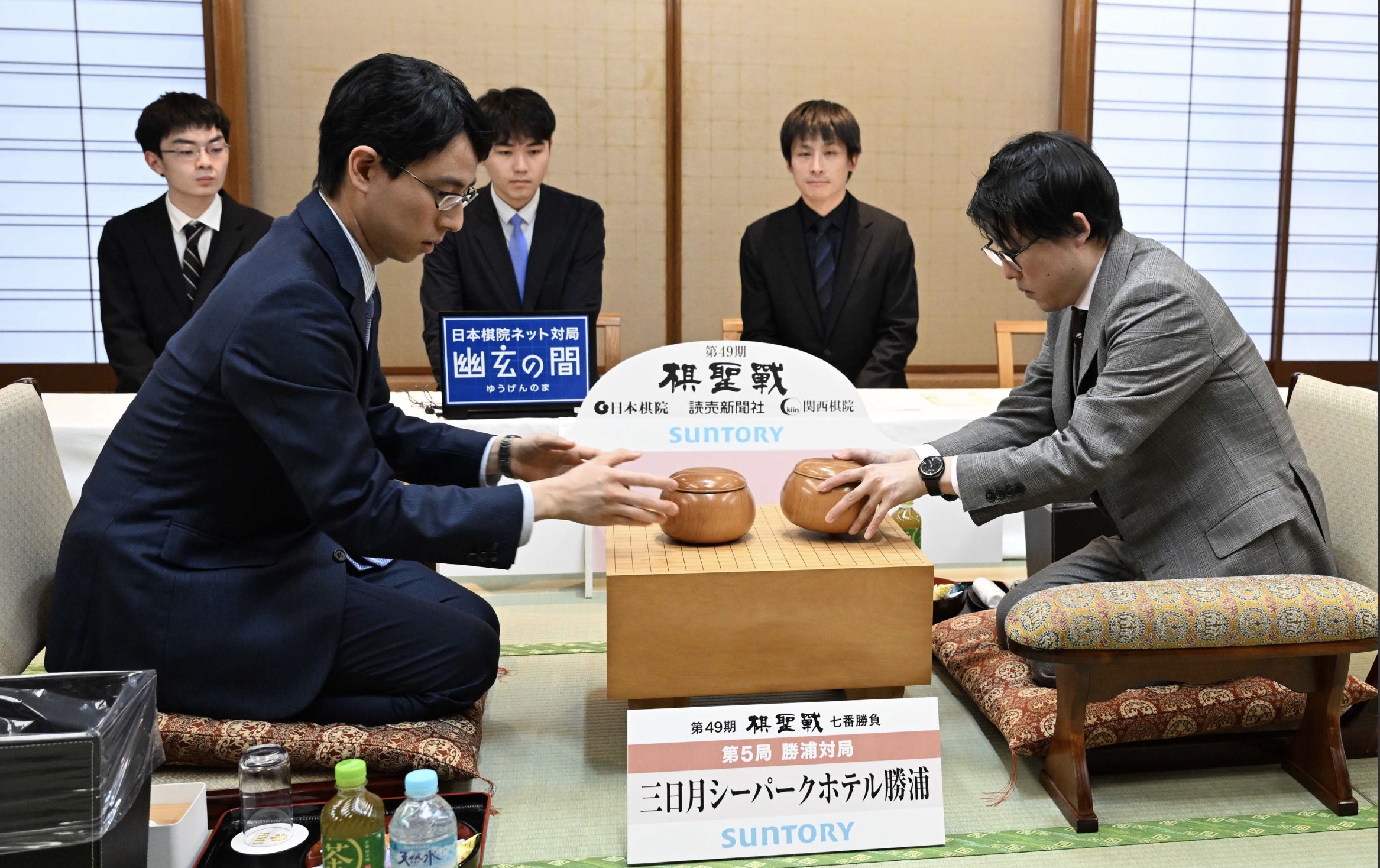 第49期棋聖戦七番勝負第5局 対局室検分と前夜祭