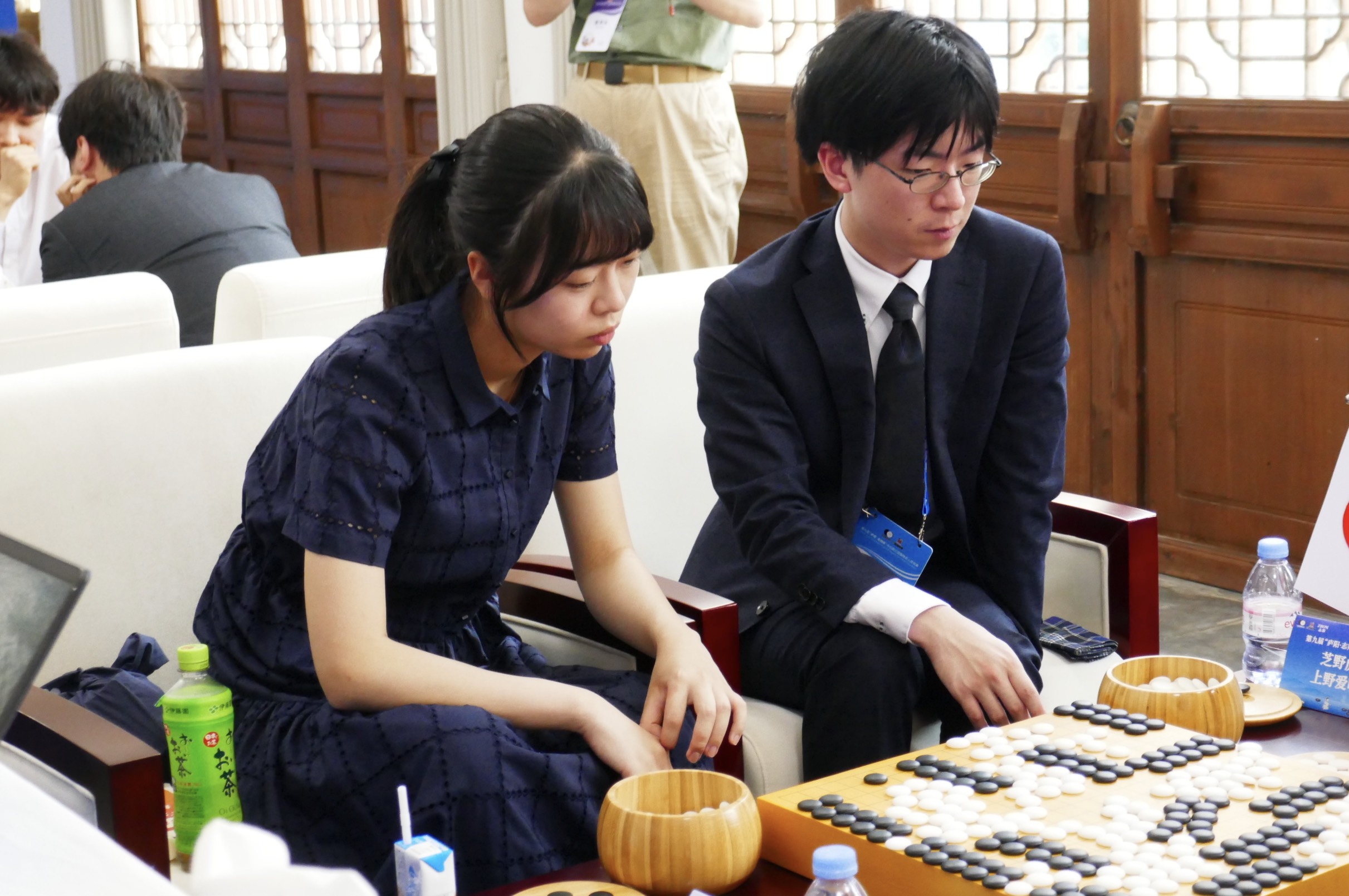 【第9回廬陽・志邦杯中日韓ペア戦1回戦】(黒)王・於ペア 対 芝野・上野ペア(白)