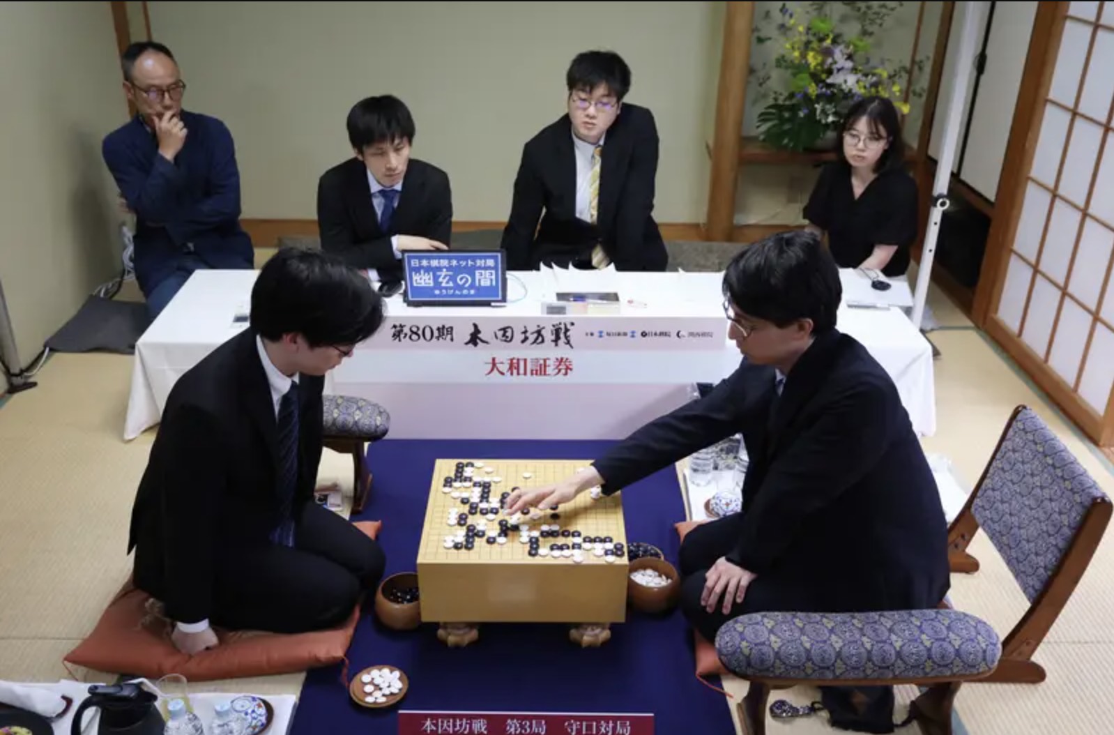 第80期本因坊戦第3局 芝野が第3局を制す、1勝2敗