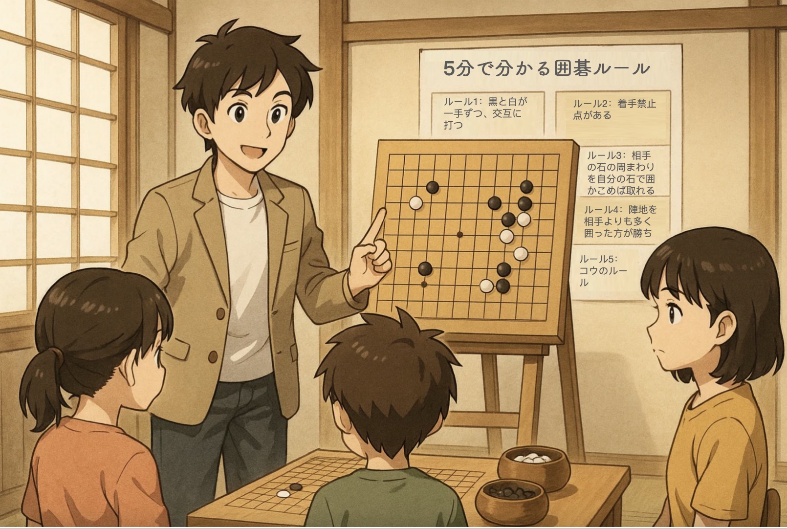 入門編① -- 5分で分かる囲碁ルール