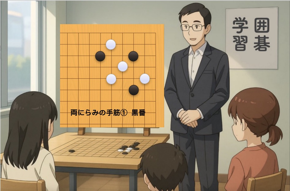 両にらみの手筋①