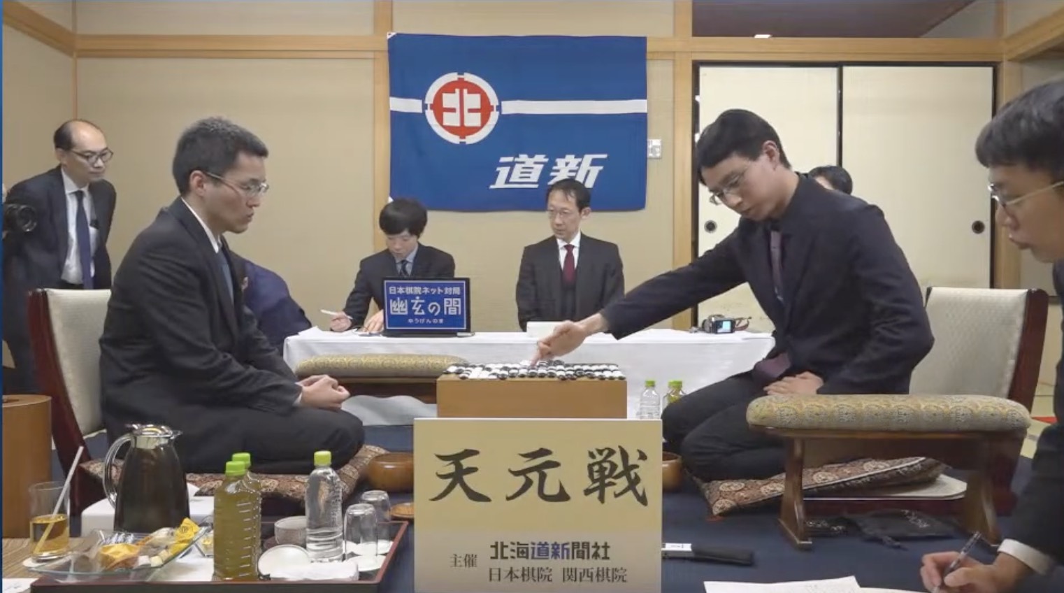 第51期天元戦五番勝負の第2局 一力遼天元が2連勝、3連覇に王手