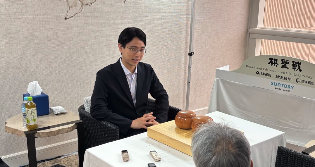 第50期棋聖戦第1局、前日検分 海外会場開催