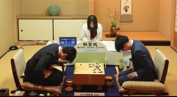 一力遼棋聖が98手目を封じ、1日目終了 1日目の流れ