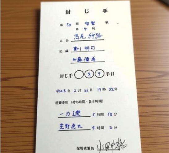 一力遼棋聖が89手目を封じ、1日目終了、1日目終了 1日目の流れ