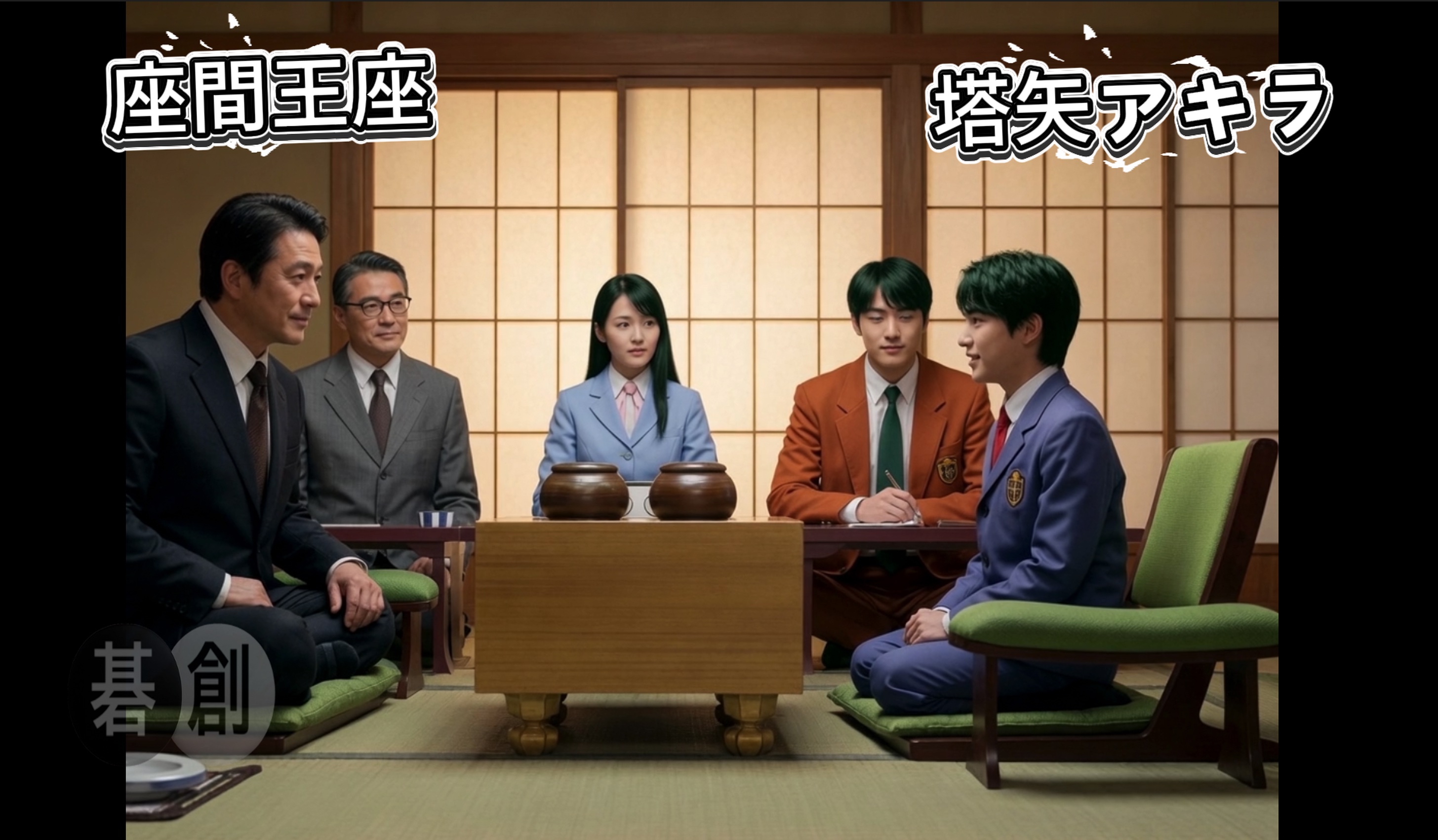 新初段シリーズ、塔矢アキラ新初段 vs 座間王座 | 囲碁棋譜.COM | 囲碁