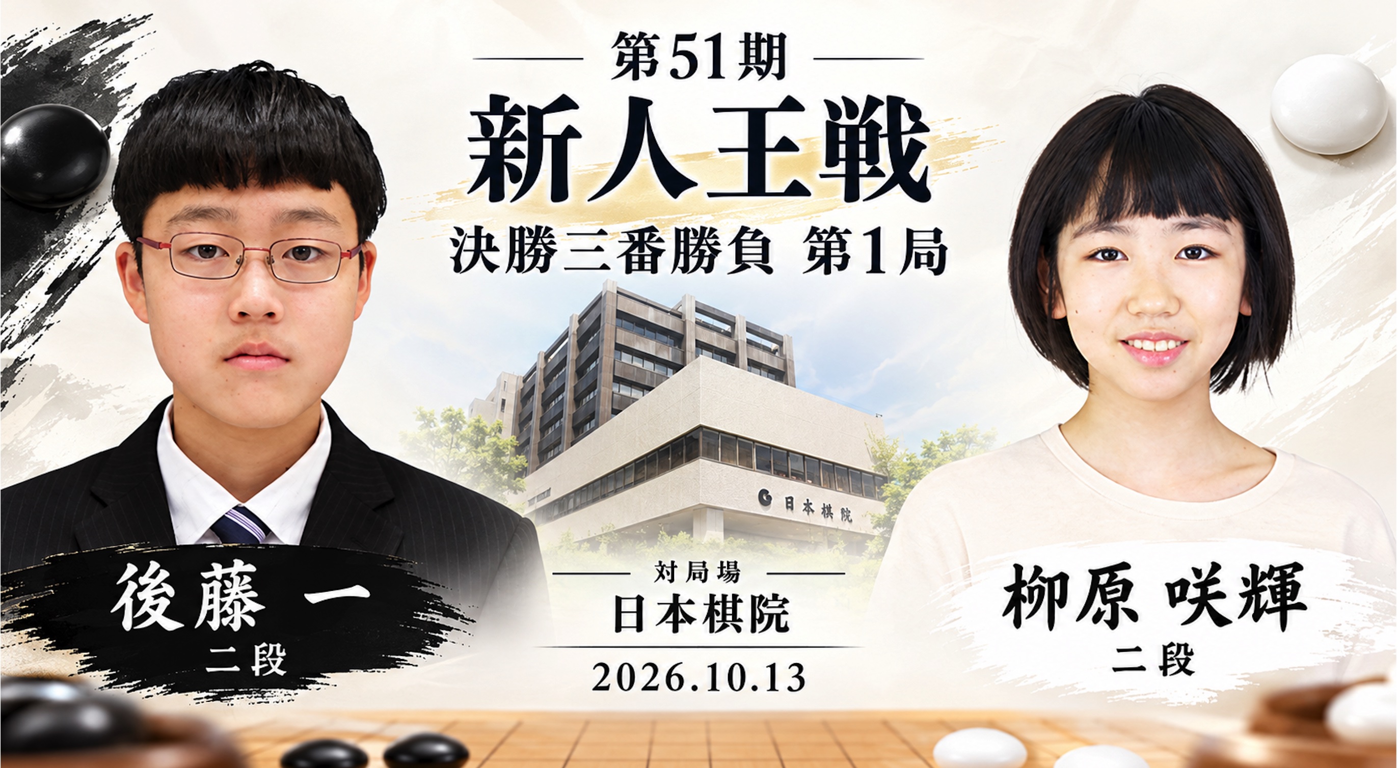 【第51期新人王戦】栁原咲輝二段が先勝