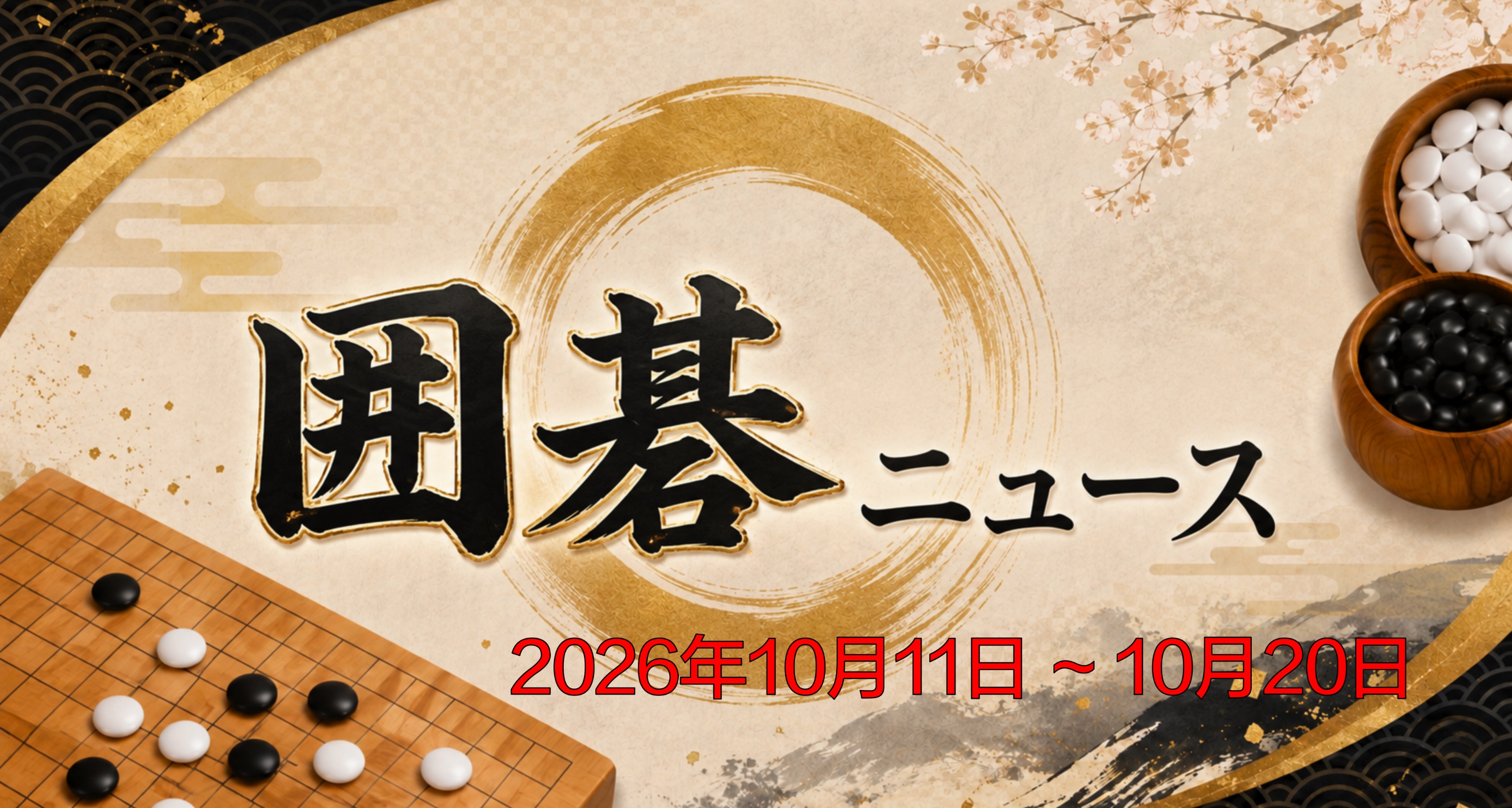 囲碁ニュースまとめ(2026.10.11~10.20)